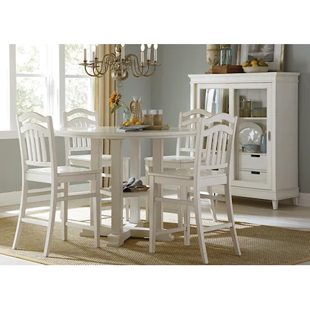 Five-Piece Counter Height Gathering Table and Stool Set